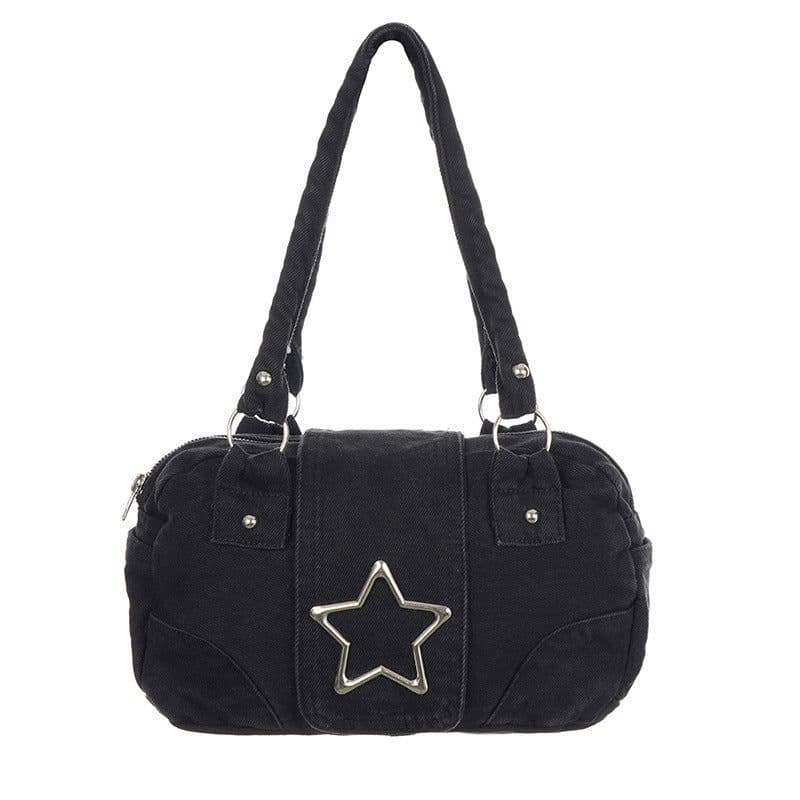 image-American Stylish Good Texture Retro Denim Handbag For Women