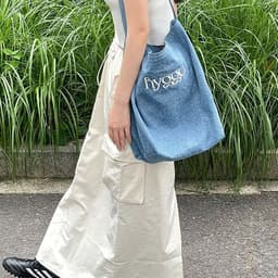 image-Denim Canvas Bag For Women Minimalist
