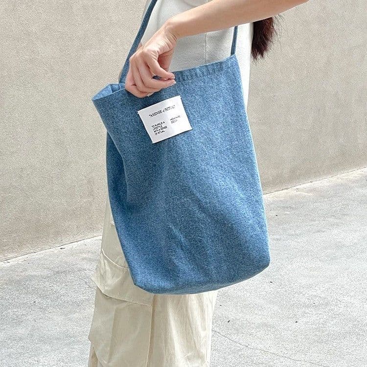 image-Denim Canvas Bag For Women Minimalist
