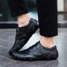 image-Men's Business Leather Shoes Large Size Casual Shoes