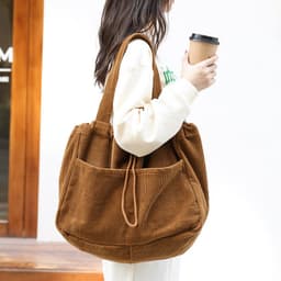 image-Women's Fashion Vintage Corduroy Handbag
