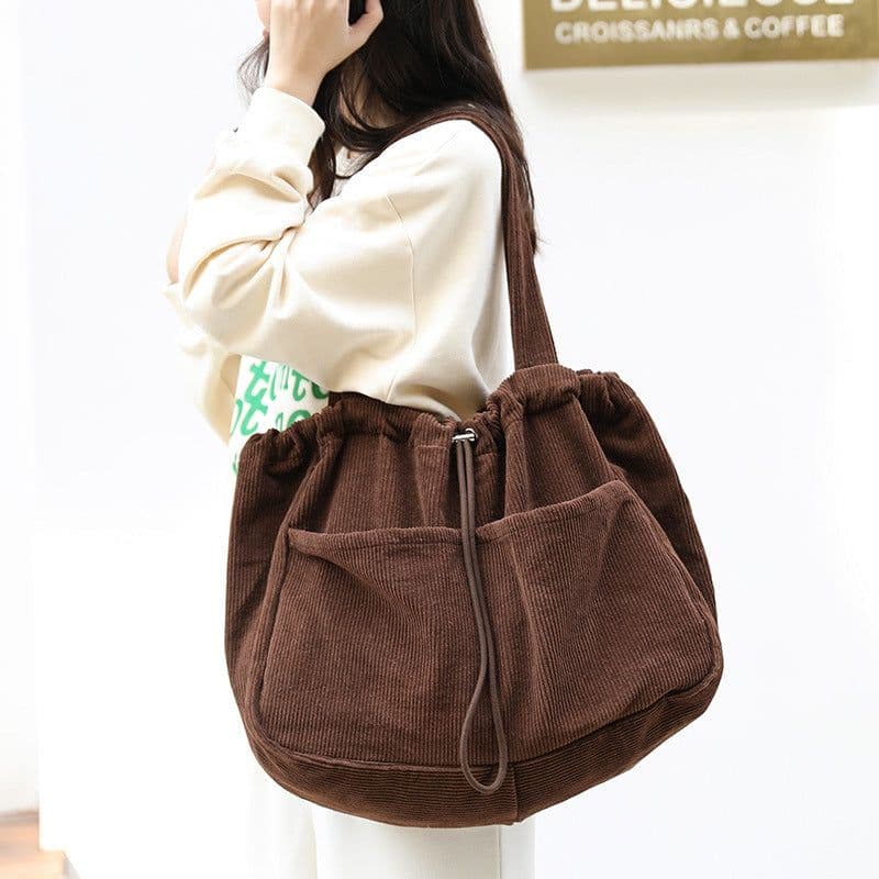image-Women's Fashion Vintage Corduroy Handbag