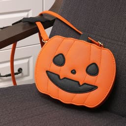 image-2023 Halloween Bags Funny Pumpkin Cartoon Shoulder Crossbody Bag With Bat Personalized Creative Female Bag