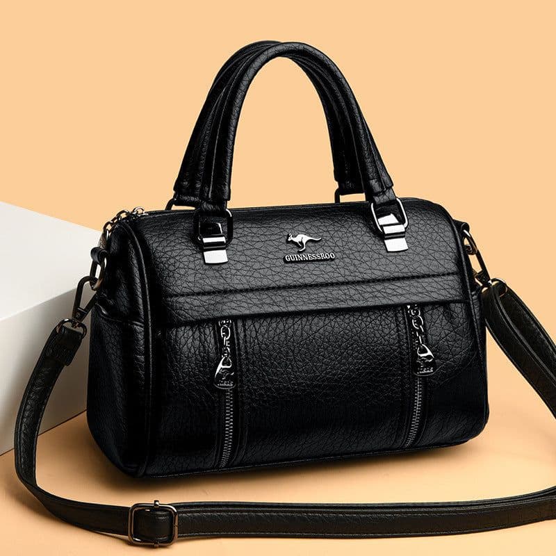 image-Retro Textured Boston Bag Women's Large Capacity Portable