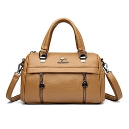 image-Retro Textured Boston Bag Women's Large Capacity Portable