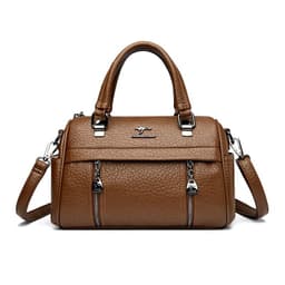 image-Retro Textured Boston Bag Women's Large Capacity Portable