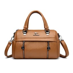 image-Retro Textured Boston Bag Women's Large Capacity Portable