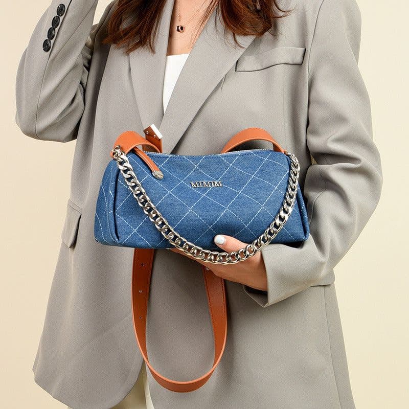image-Women's Simple Underarm Chain Large Capacity Shoulder Bag