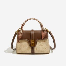 image-Women's Retro Embossing Silk Scarf Handbag