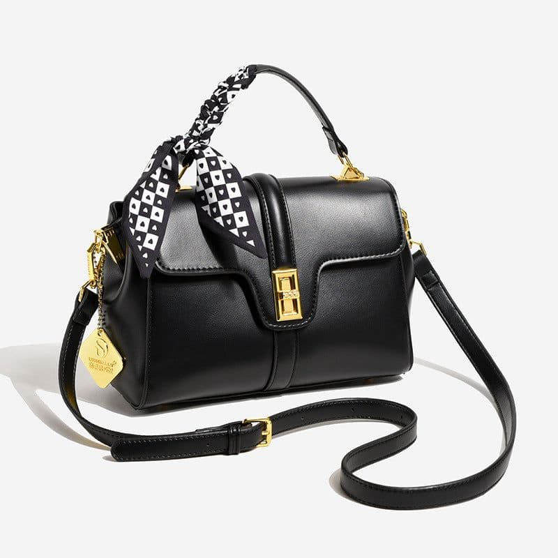 image-Small Sheepskin Pattern Women's Portable Lock Small Square Bag