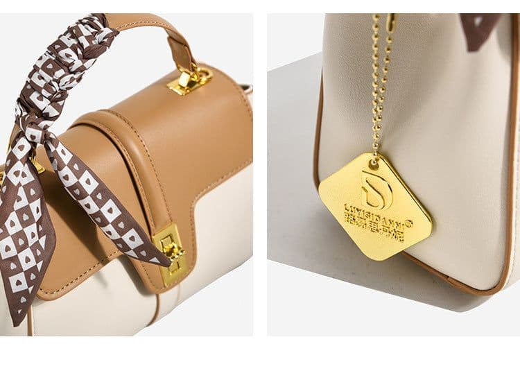 image-Small Sheepskin Pattern Women's Portable Lock Small Square Bag