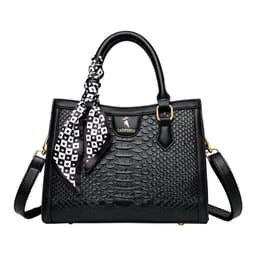 image-Textured Silk Scarf Pattern Handbag Crossbody