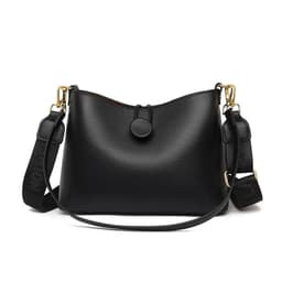 image-Cowhide Bucket Women's Shoulder Crossbody Bag