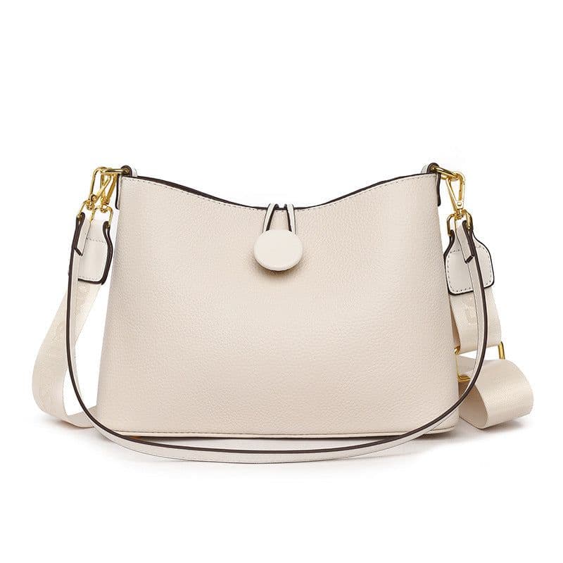 image-Cowhide Bucket Women's Shoulder Crossbody Bag