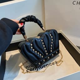 image-Crown Handbags High-grade Elegant Affordable Luxury Fashion Shoulder Messenger Bag