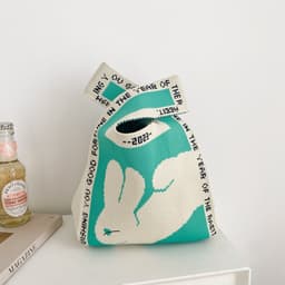 image-Knitted Vest Bag Woven Handbag Internet Celebrity