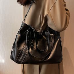 image-Korean Style Retro Fashion Shoulder Messenger Bag Texture High Sense