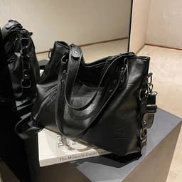 image-Korean Style Retro Fashion Shoulder Messenger Bag Texture High Sense