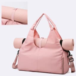 image-Women Yoga Bag Sports Fitness Dry And Wet Separation Large Capacity Storage Travel Bags Can Carry Yoga Mats