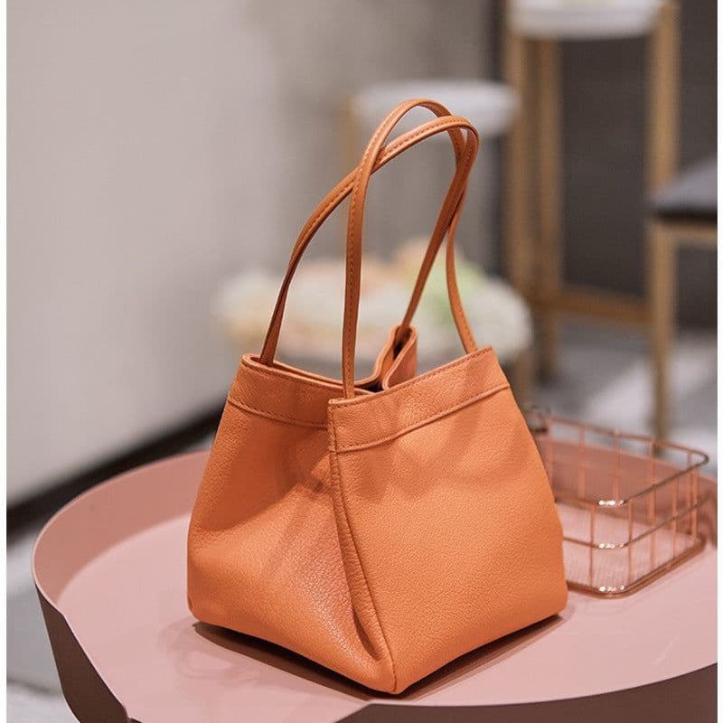 image-Fashion Ins Bucket Bags Cute Small Square Bag Niche Design Texture Handbag Women