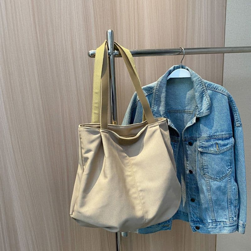 image-Large Capacity Totes Simple Commuting Daily Shopping Shoulder Bag Casual Handbag Women