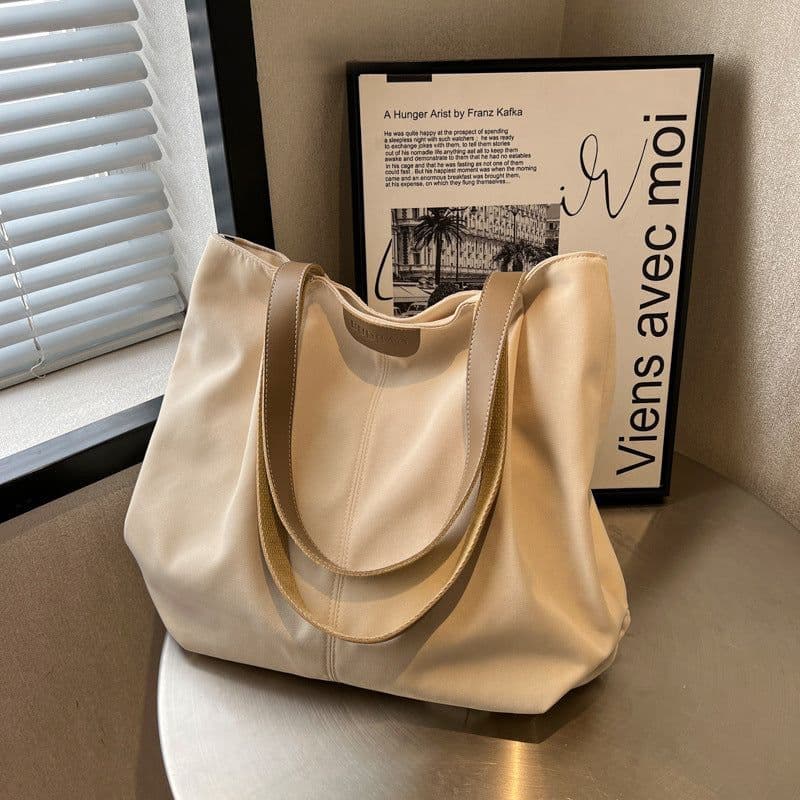 image-Large Capacity Totes Simple Commuting Daily Shopping Shoulder Bag Casual Handbag Women