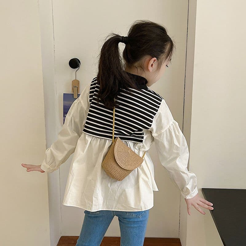 image-French Style Straw Bag Shoulder Crossbody