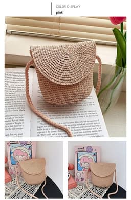 image-French Style Straw Bag Shoulder Crossbody