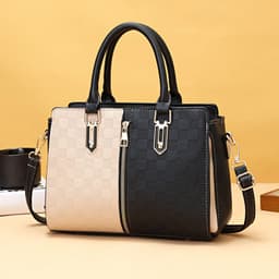 image-Simple Large Capacity Women's Contrast Color Ins Fashion Korean Style Shoulder Women's Crossbody Handbag