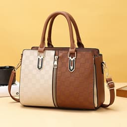 image-Simple Large Capacity Women's Contrast Color Ins Fashion Korean Style Shoulder Women's Crossbody Handbag