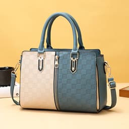 image-Simple Large Capacity Women's Contrast Color Ins Fashion Korean Style Shoulder Women's Crossbody Handbag