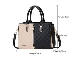 image-Simple Large Capacity Women's Contrast Color Ins Fashion Korean Style Shoulder Women's Crossbody Handbag