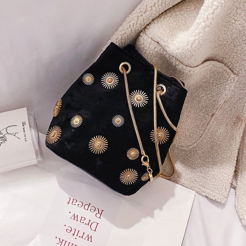 image-Women's Fashion Velvet Bucket Bag
