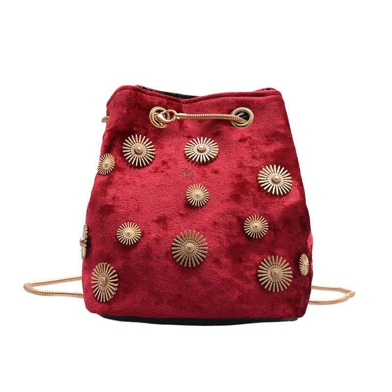 image-Women's Fashion Velvet Bucket Bag