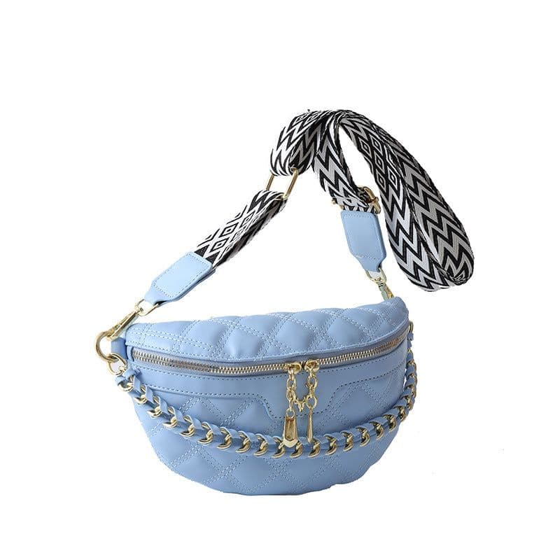 image-Chain Texture Slanted Chest Bag Women's Shoulder
