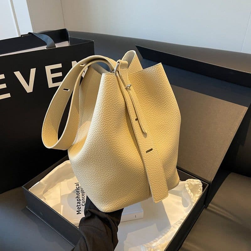 image-Retro Niche Bucket Bag Female Fashion