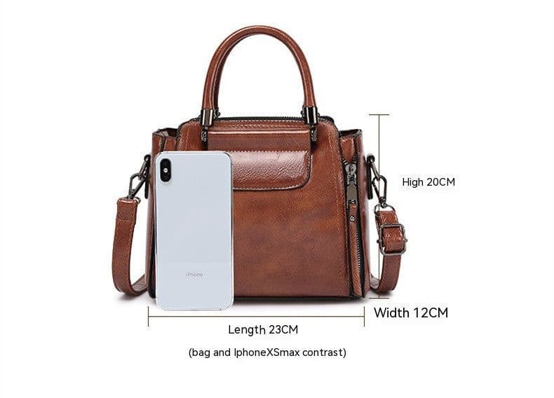 image-High-grade Portable Women's Large Capacity Korean Style Versatile Retro Simple Shoulder Messenger Bag