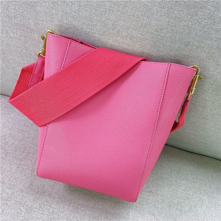 image-Bucket Bag Single Shoulder Crossbody Leather Women