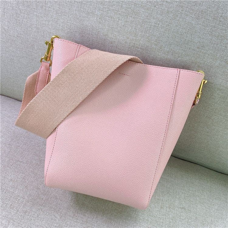 image-Bucket Bag Single Shoulder Crossbody Leather Women