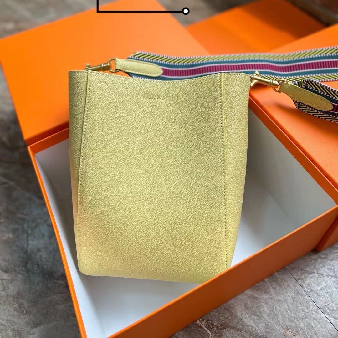 image-Bucket Bag Single Shoulder Crossbody Leather Women