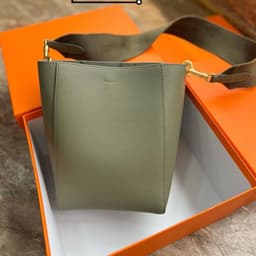 image-Bucket Bag Single Shoulder Crossbody Leather Women