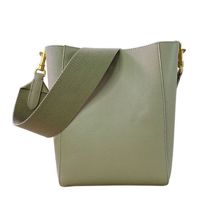 image-Bucket Bag Single Shoulder Crossbody Leather Women