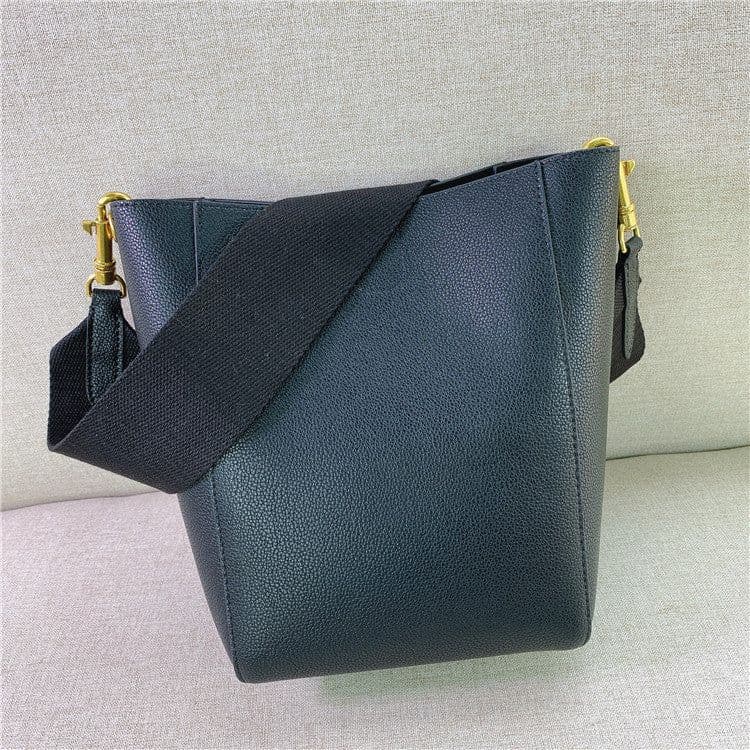 image-Bucket Bag Single Shoulder Crossbody Leather Women