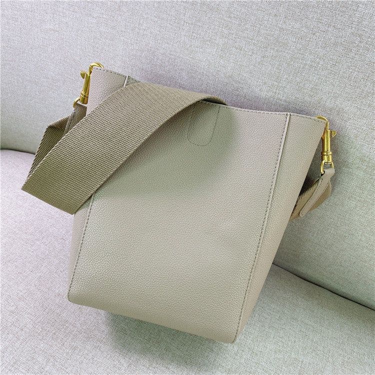 image-Bucket Bag Single Shoulder Crossbody Leather Women