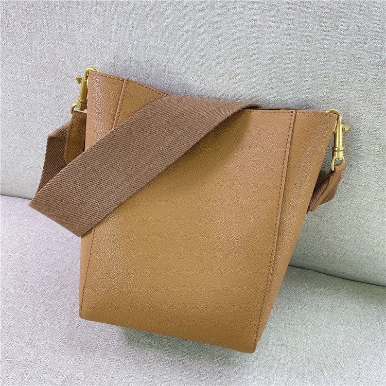 image-Bucket Bag Single Shoulder Crossbody Leather Women