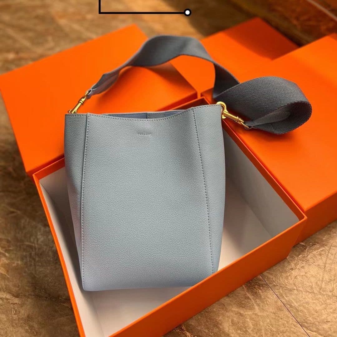 image-Bucket Bag Single Shoulder Crossbody Leather Women