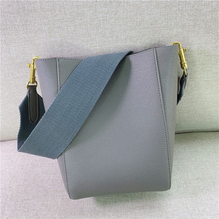 image-Bucket Bag Single Shoulder Crossbody Leather Women