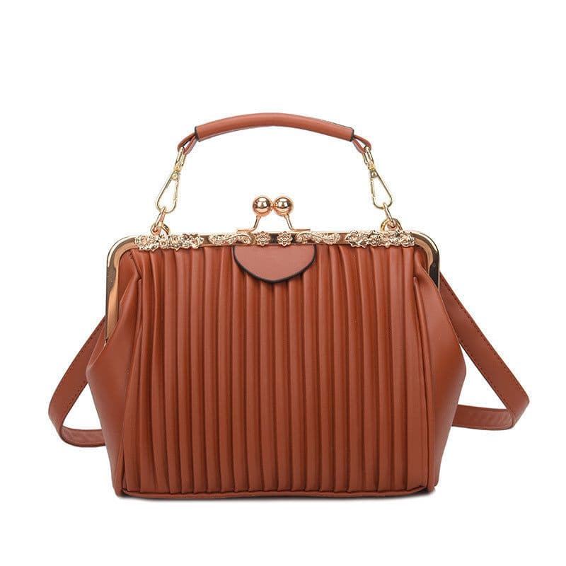 image-Commuter Shoulder Western Style Pleated Crossbody Bag
