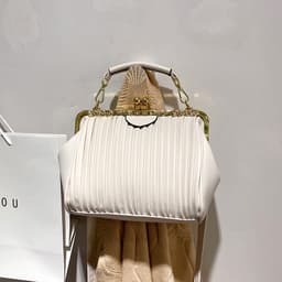image-Commuter Shoulder Western Style Pleated Crossbody Bag