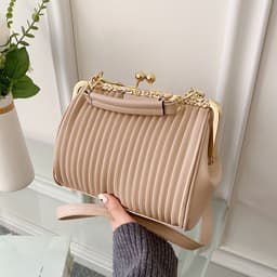 image-Commuter Shoulder Western Style Pleated Crossbody Bag